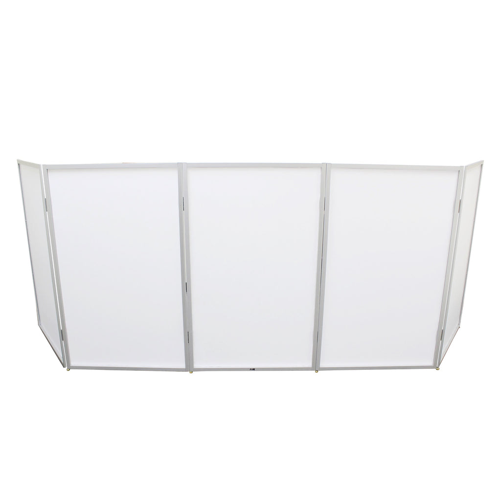 5 Panel Silver Frame DJ Facade W/ Stainless Quick Release 180 Deg Hinges