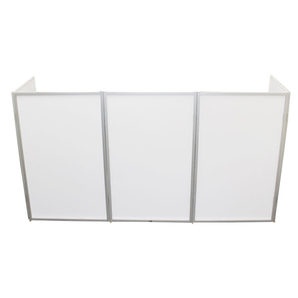 5 Panel Silver Frame DJ Facade W/ Stainless Quick Release 180 Deg Hinges