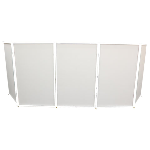 5 Panel - White Frame DJ Facade W-SS Quick Release 180° Hinges