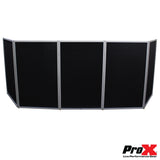 5 Panel Silver Frame DJ Facade W/ Stainless Quick Release 180 Deg Hinges