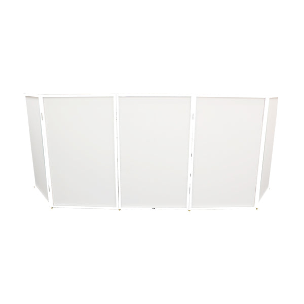 5 Panel - White Frame DJ Facade W-SS Quick Release 180° Hinges