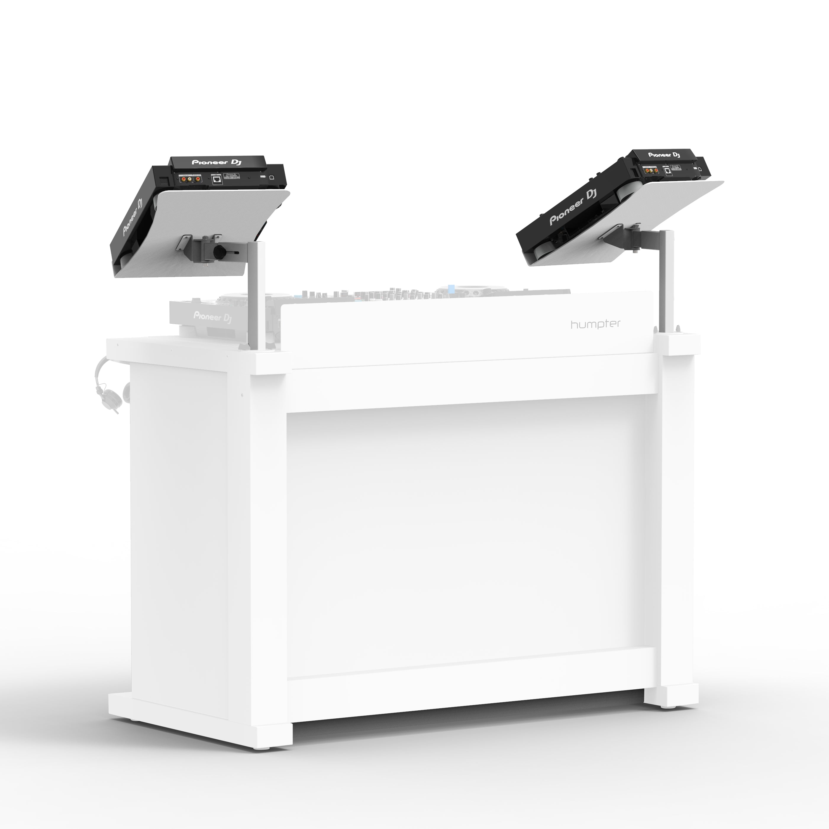 WHITE Universal CDJ Player Mounting Stand for B3 DJ Table Workstation by Humpter