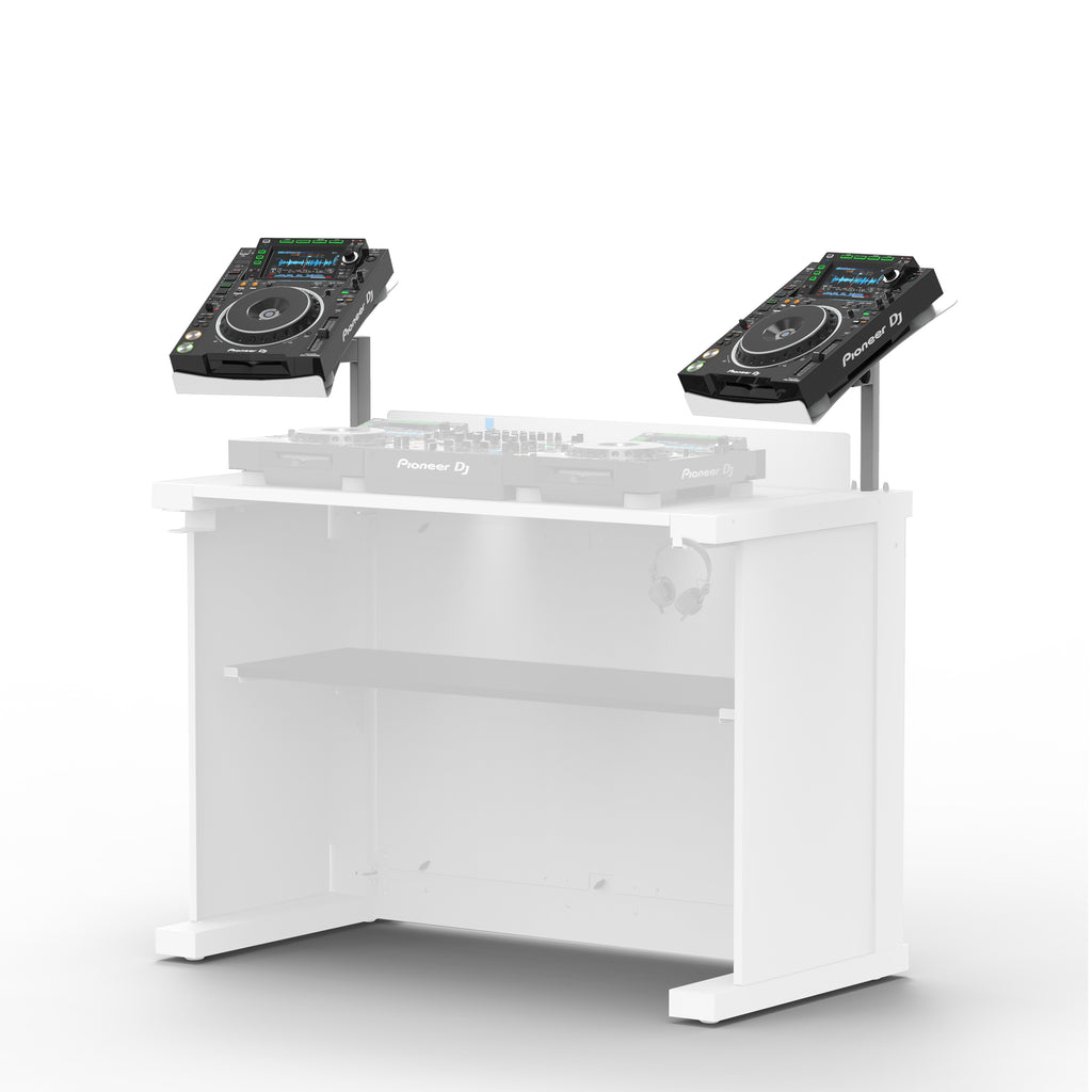 WHITE Universal CDJ Player Mounting Stand for B3 DJ Table Workstation by Humpter