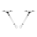 White Pair of Audio Monitor DJ Lighting Side Mounting Stand for B3 DJ Table Workstation by Humpter