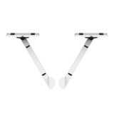 White Pair of Audio Monitor DJ Lighting Side Mounting Stand for B3 DJ Table Workstation by Humpter