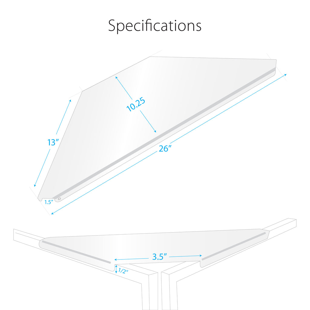 Four Panel Wedding White Frame Collapse and Go DJ Facade, Two Side corner Shelves, Carry Bag, 4xBlack and 4xWhite Scrims