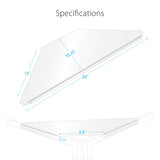 Universal Set of Corner Shelves for DJ Facades White Finish