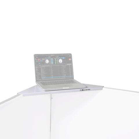 Universal Set of Corner Shelves for DJ Facades White Finish