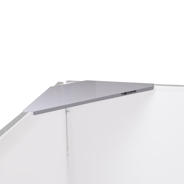 Universal Set of Corner Shelves for DJ Facades White Finish
