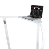 Four Panel Wedding White Frame Collapse and Go DJ Facade, Two Side corner Shelves, Carry Bag, 4xBlack and 4xWhite Scrims