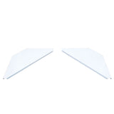 Universal Set of Corner Shelves for DJ Facades White Finish