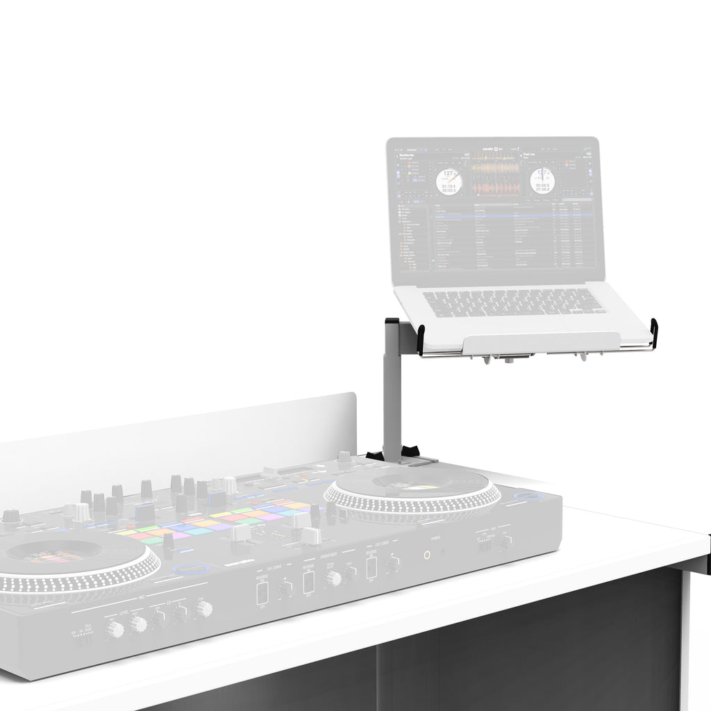 WHITE Universal Side Laptop Shelf Mounting Stand for B3 DJ Table Workstation by Humpter
