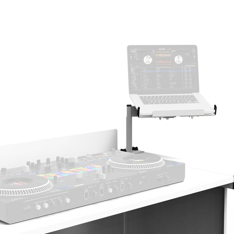 WHITE Universal Side Laptop Shelf Mounting Stand for B3 DJ Table Workstation by Humpter