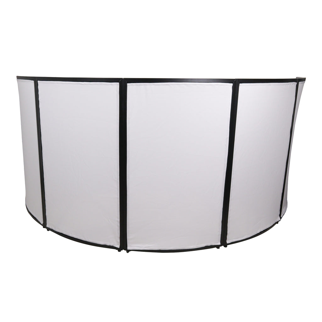 LUNA DJ Facade 5 Panel Curved with Black White Scrim Kit Black Hardware