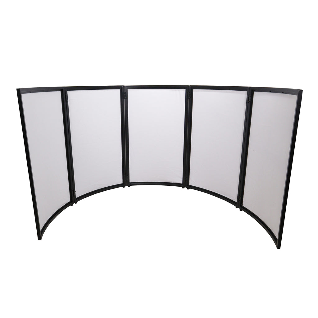 LUNA DJ Facade 5 Panel Curved with Black White Scrim Kit Black Hardware