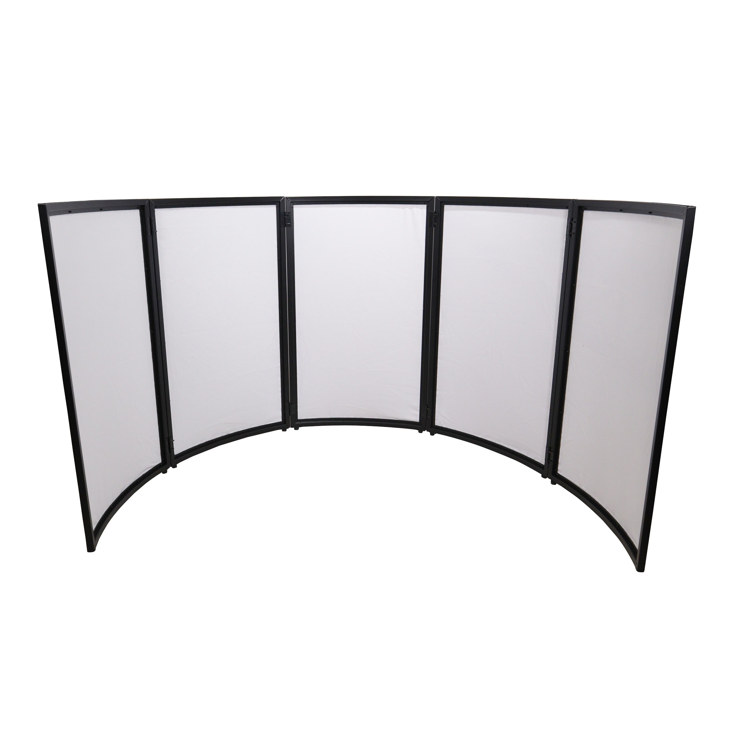 LUNA DJ Facade 5 Panel Curved with Black White Scrim Kit Black Hardware