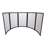 LUNA DJ Facade 5 Panel Curved with Black White Scrim Kit Black Hardware