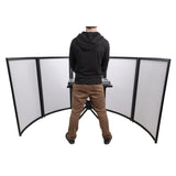 LUNA DJ Facade 5 Panel Curved with Black White Scrim Kit Black Hardware