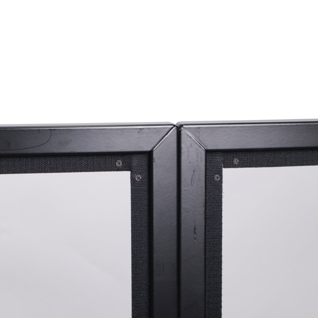 LUNA DJ Facade 5 Panel Curved with Black White Scrim Kit Black Hardware