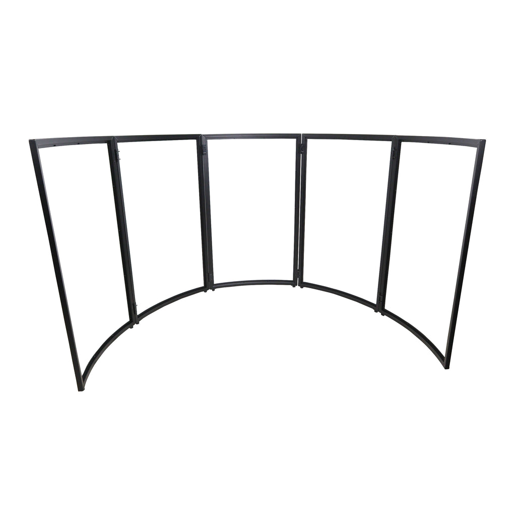 LUNA DJ Facade 5 Panel Curved with Black White Scrim Kit Black Hardware