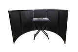 LUNA DJ Facade 5 Panel Curved with Black White Scrim Kit Black Hardware
