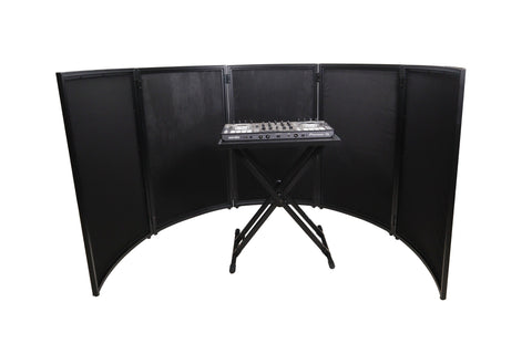 LUNA DJ Facade 5 Panel Curved with Black White Scrim Kit Black Hardware