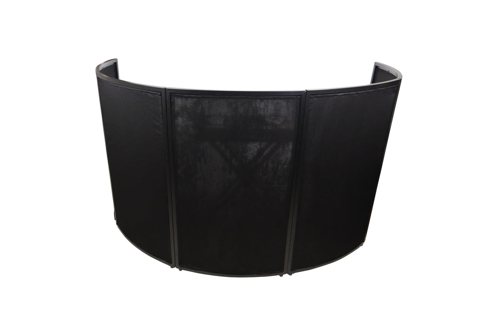 LUNA DJ Facade 5 Panel Curved with Black White Scrim Kit Black Hardware