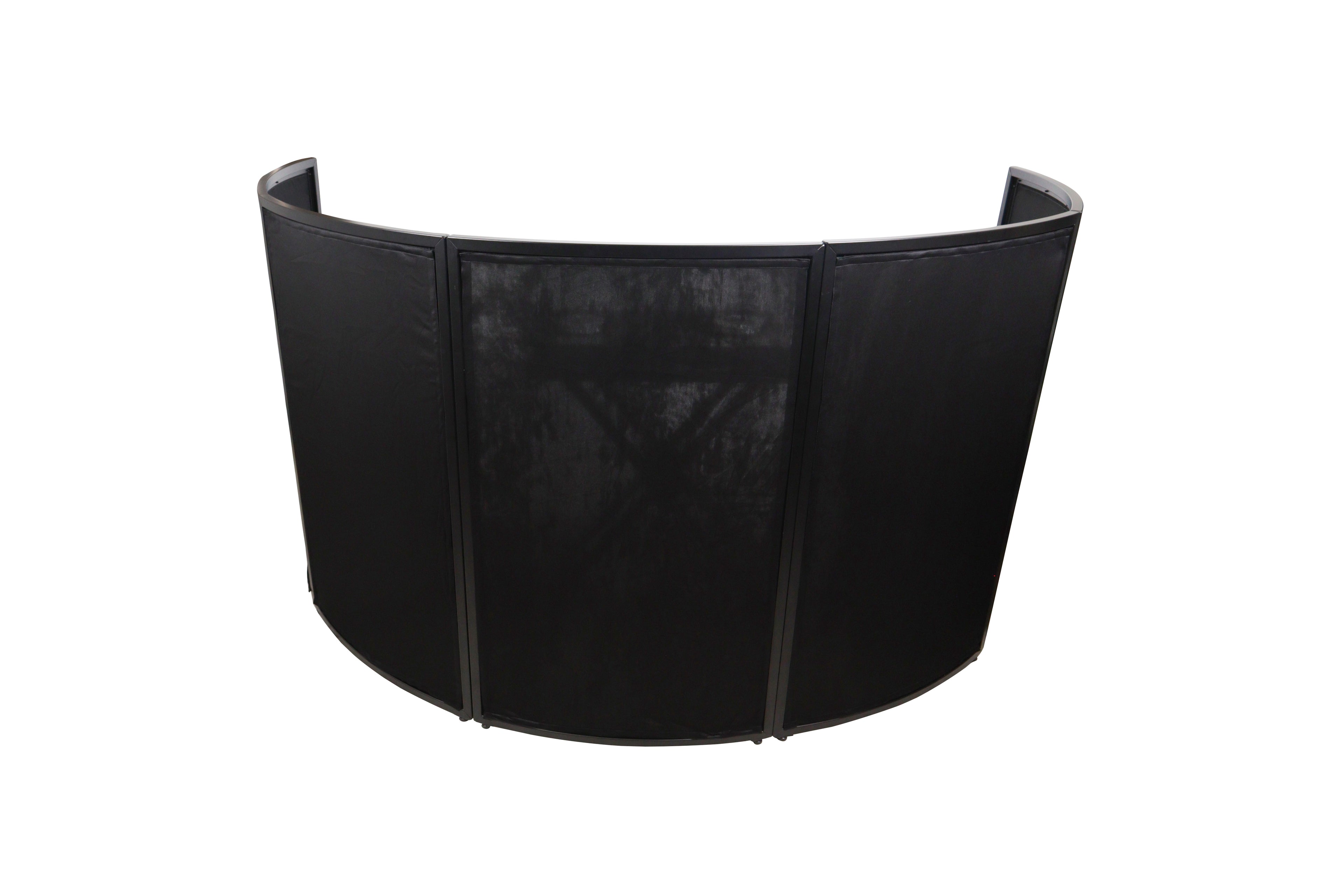 LUNA DJ Facade 5 Panel Curved with Black White Scrim Kit Black Hardware