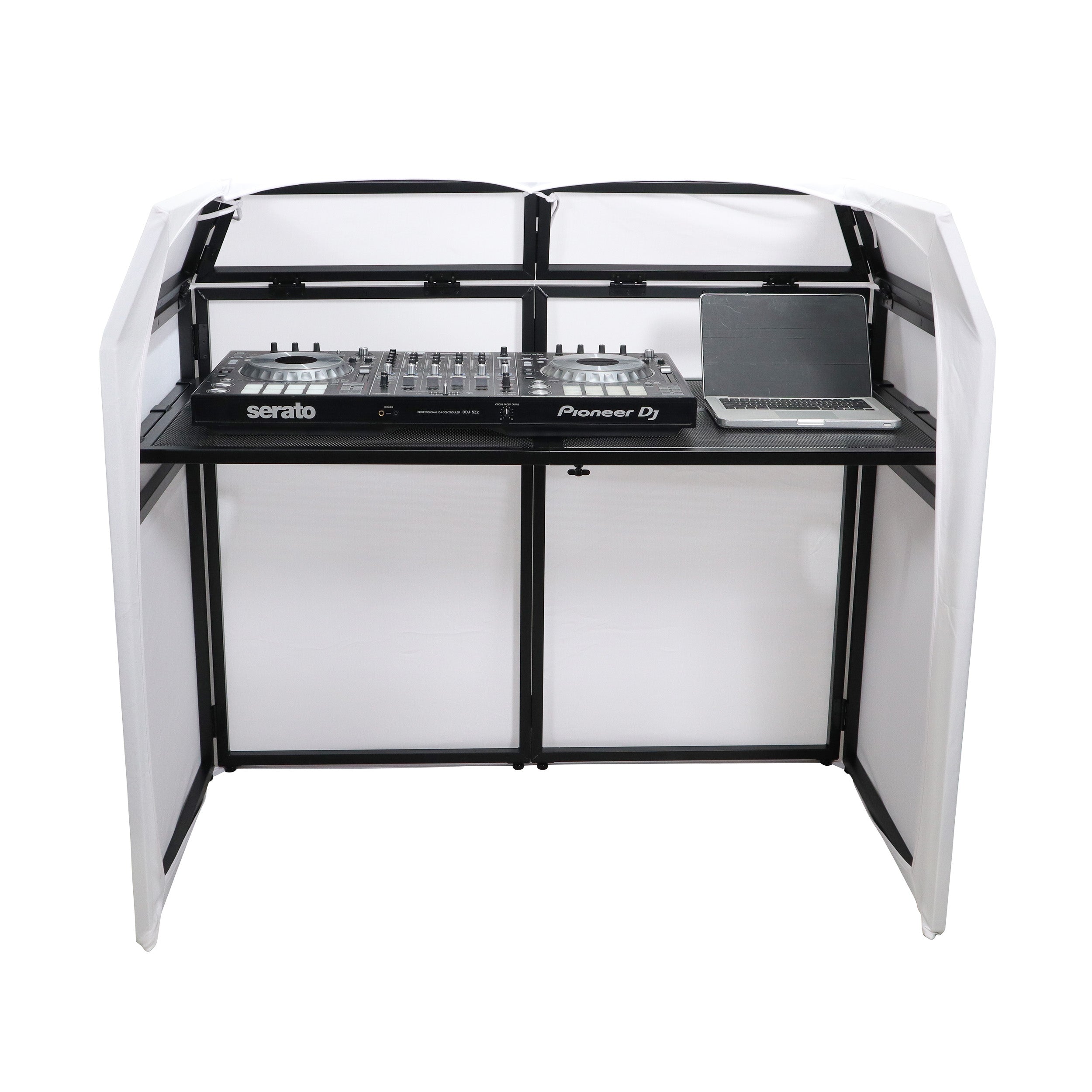 Mesa MK2 DJ Facade Table Station Includes White & Black Scrims and Padded Carry Bag