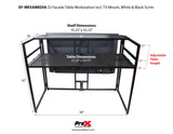 MESA MEDIA MK2 DJ Facade Table Workstation Includes TV Bracket Mount White & Black Scrims and Carry Bag