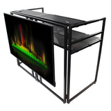 MESA MEDIA MK2 DJ Facade Table Workstation Includes TV Bracket Mount White & Black Scrims and Carry Bag