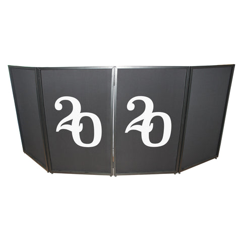 2020 Numerical Facade Enhancement Scrims - White Numbers on Black | Set of Two