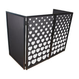 Stepped Hearts Facade Enhancement Scrims - White Hearts on Black | Set of Two