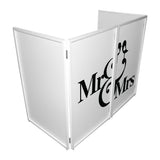 Mr and Mrs Facade Enhancement Scrims - Black Script on White | Set of Two