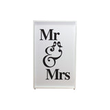 Mr and Mrs Facade Enhancement Scrim - Black Script on White | Set of Two