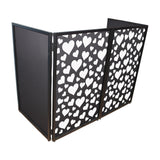 Hearts Pattern Facade Enhancement Scrims - White Hearts on Black | Set of Two