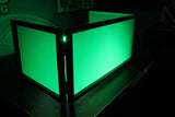 Black Frame 6 Ft foldable 4 Panel Tabletop DJ Facade Front Board booth with Black and White Scrims and poratble bag