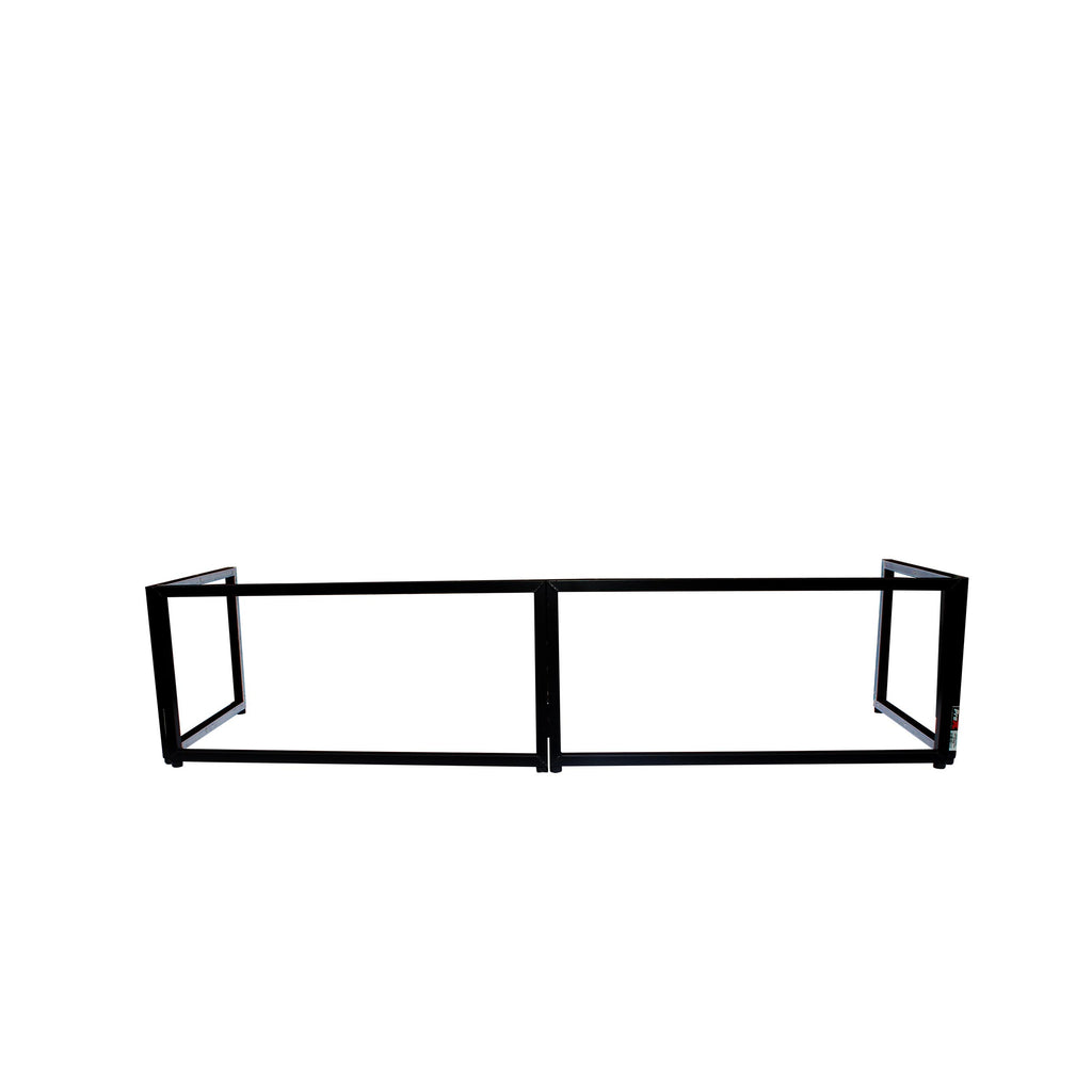 Black Frame 6 Ft foldable 4 Panel Tabletop DJ Facade Front Board booth with Black and White Scrims and poratble bag