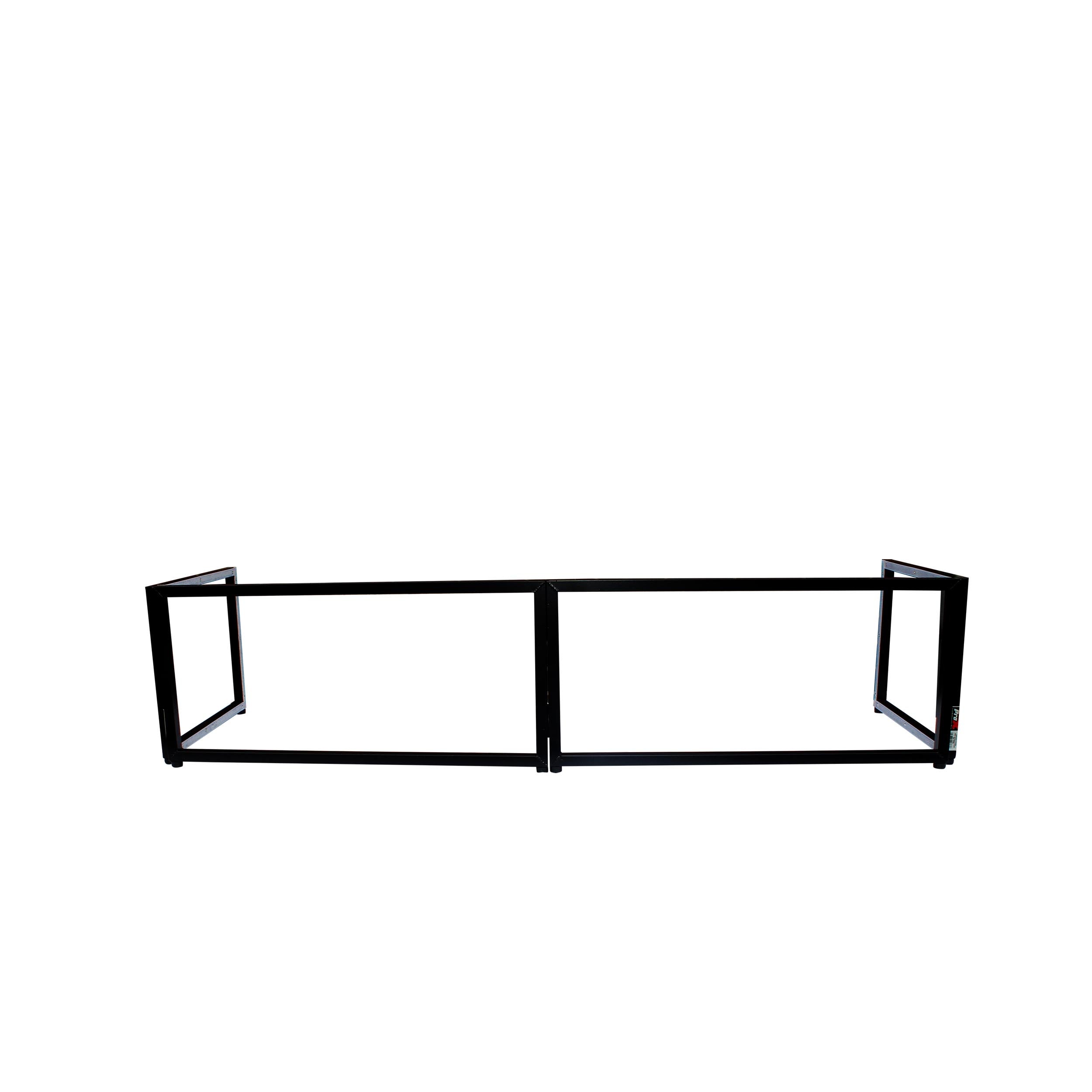 Black Frame 6 Ft foldable 4 Panel Tabletop DJ Facade Front Board booth with Black and White Scrims and poratble bag