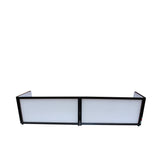 Black Frame 6 Ft foldable 4 Panel Tabletop DJ Facade Front Board booth with Black and White Scrims and poratble bag