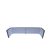 Black Frame 6 Ft foldable 4 Panel Tabletop DJ Facade Front Board booth with Black and White Scrims and poratble bag