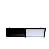 Black Frame 6 Ft foldable 4 Panel Tabletop DJ Facade Front Board booth with Black and White Scrims and poratble bag