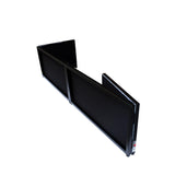 Black Frame 6 Ft foldable 4 Panel Tabletop DJ Facade Front Board booth with Black and White Scrims and poratble bag