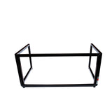 Black Frame 6 Ft foldable 4 Panel Tabletop DJ Facade Front Board booth with Black and White Scrims and poratble bag