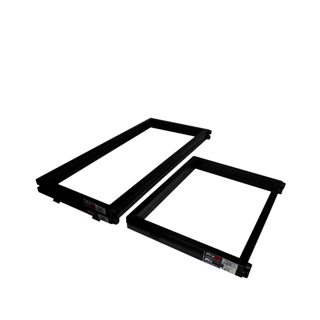 Black Frame 6 Ft foldable 4 Panel Tabletop DJ Facade Front Board booth with Black and White Scrims and poratble bag