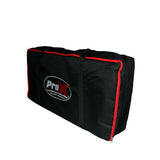 Black Frame 6 Ft foldable 4 Panel Tabletop DJ Facade Front Board booth with Black and White Scrims and poratble bag