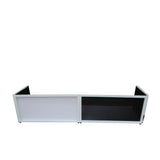 White Frame 6 Ft foldable 4 Panel Tabletop DJ Facade Front Board booth with Black and White Scrims and poratble bag