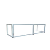 White Frame 6 Ft foldable 4 Panel Tabletop DJ Facade Front Board booth with Black and White Scrims and poratble bag