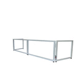 White Frame 6 Ft foldable 4 Panel Tabletop DJ Facade Front Board booth with Black and White Scrims and poratble bag