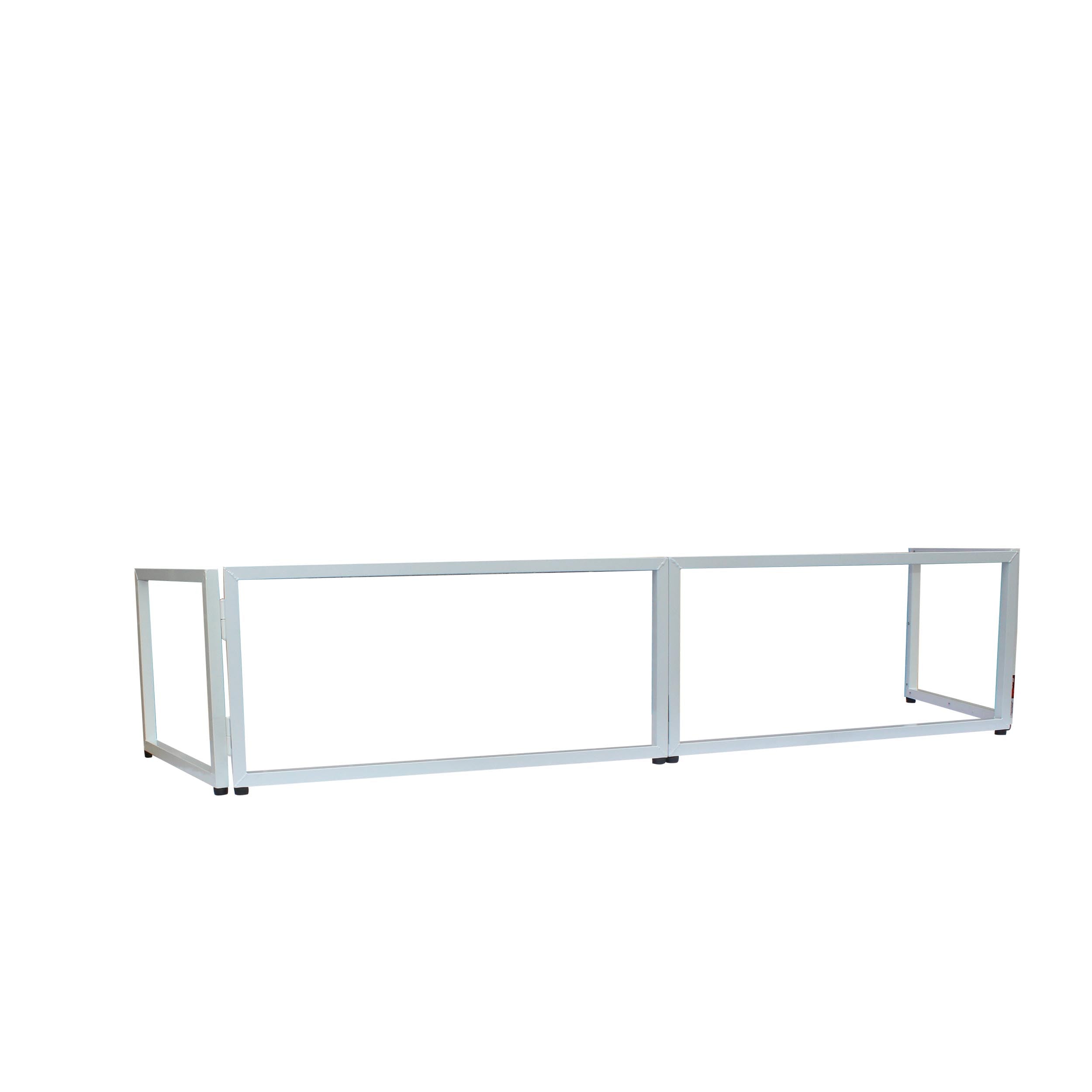 White Frame 6 Ft foldable 4 Panel Tabletop DJ Facade Front Board booth with Black and White Scrims and poratble bag